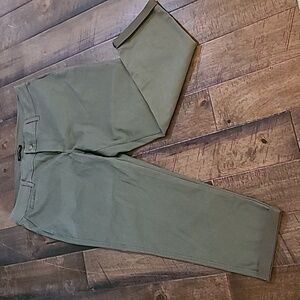 Matcha color slim straight pants